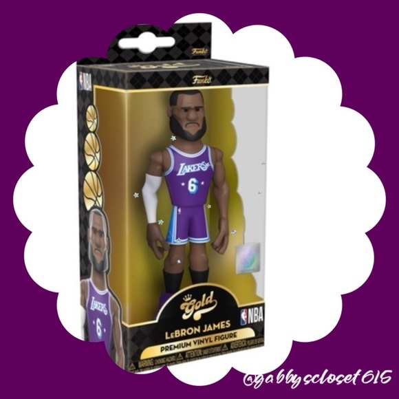 💋 New Funko Gold NBA Premium Vinyl Figure 5”T LeBron James - Picture 1 of 5